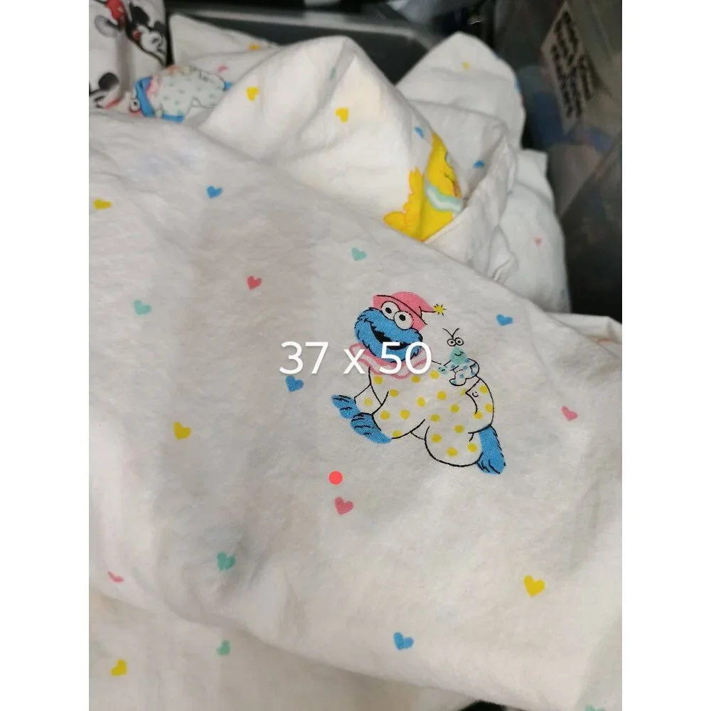 Vintage Sesame Street‎ Babies Baby Crib Sheet Big Bird Cookie Monster